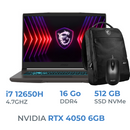 MSI Thin B12VE i7-12650H/16GB DDR4/512GB SSD/RTX4050 6GB/15.6'' 144Hz Prix Maroc