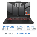 ASUS TUF Gaming A15 TUF507XI AMD Ryzen R9 7940HS/32GB DDR5/512GB SSD/RTX4070 8GB/15.6'' 144Hz