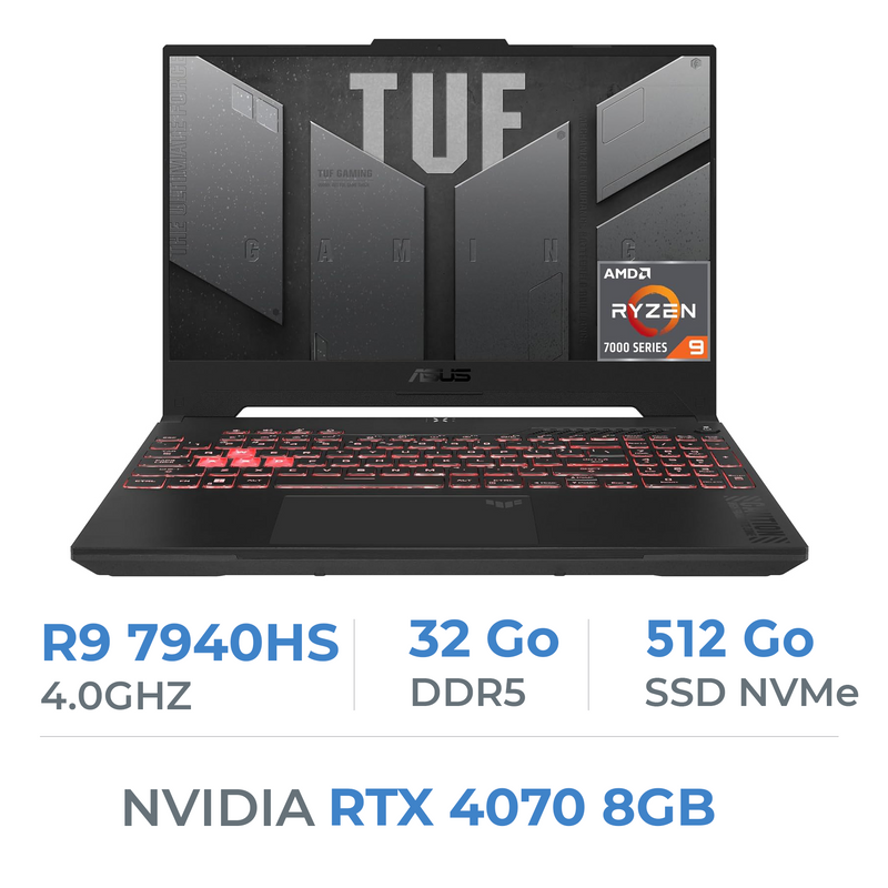 ASUS TUF Gaming A15 TUF507XI AMD Ryzen R9 7940HS/32GB DDR5/512GB