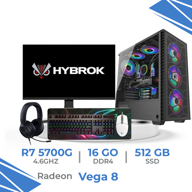 Setup Complet Techspace Ryzen 5 5700G/512GB SSD/16GB/Radeon Vega8