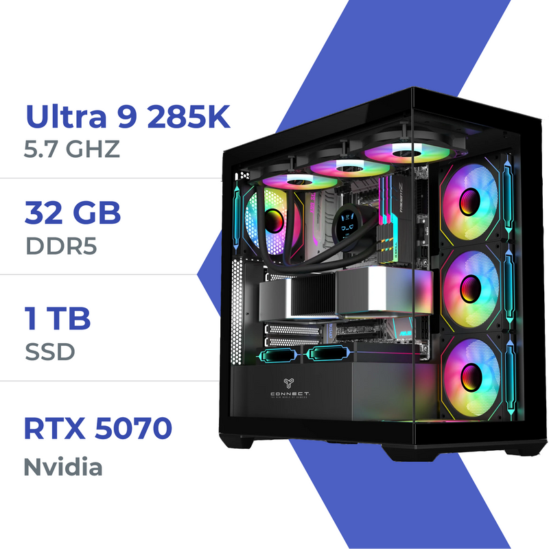 PC Gamer Techspace Ultra 9 285K/1TB SSD/32GB/RTX 5070