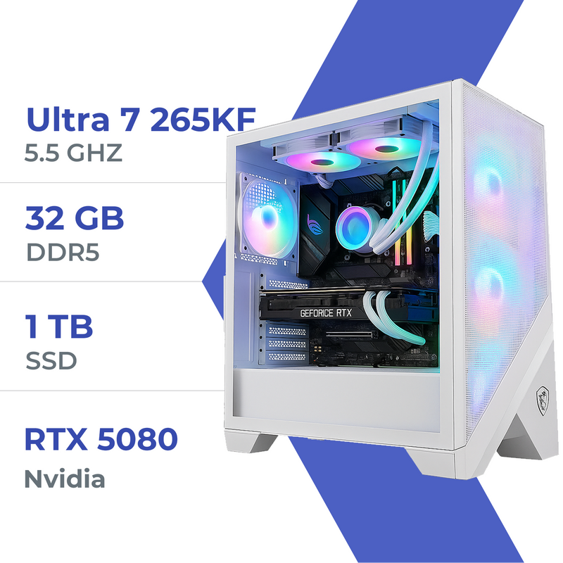 PC Gamer Techspace Ultra 7 265KF/1TB SSD/32GB/RTX 5080