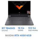 HP VICTUS 16-s0004ns AMD R7 7840HS/16GB/512GB SSD/RTX4050 6GB/16.1'' 144Hz