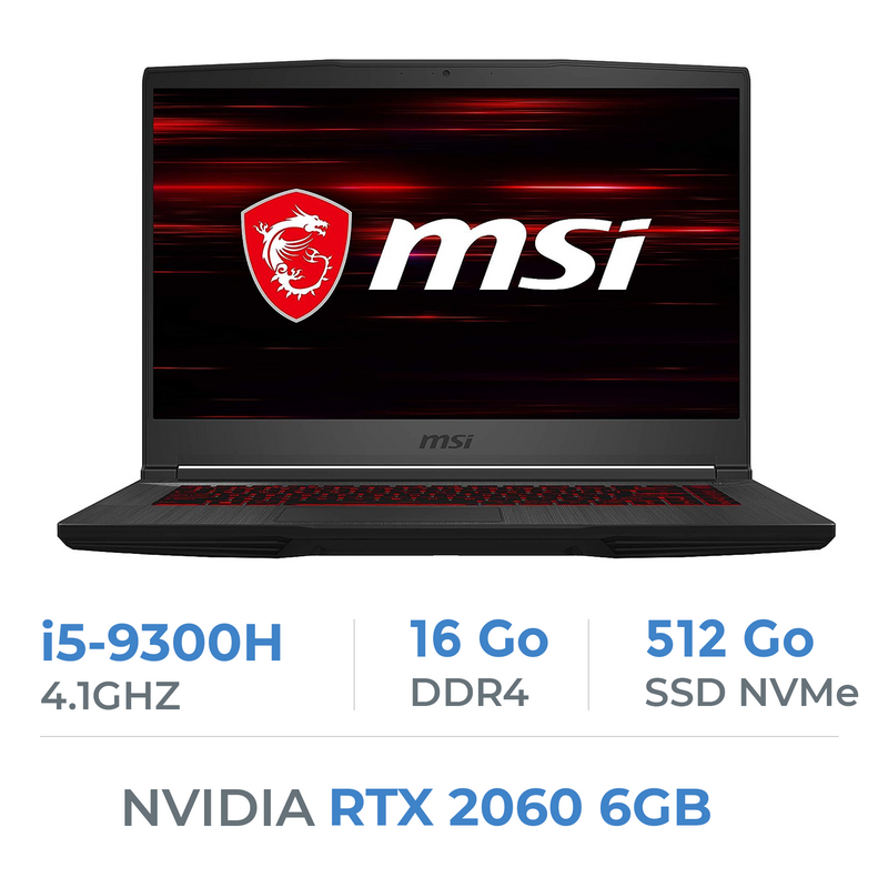 MSI GF65 THIN 9SEXR i5-9300H/16GB/512GB SSD/RTX2060 6GB/15.6''