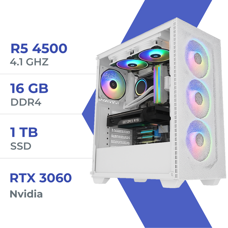 PC Gamer Techspace Ryzen 5 4500/1TB SSD/16GB/RTX 3060