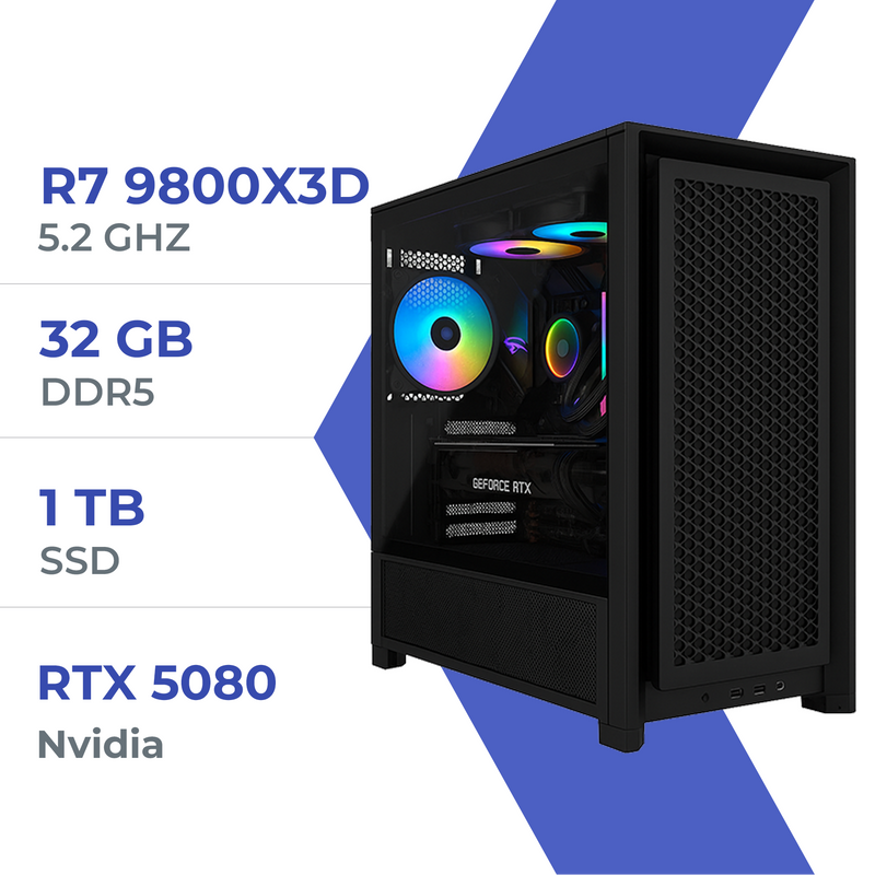 PC Gamer Techspace R7 9800X3D /1TB SSD/32GB/RTX 5080