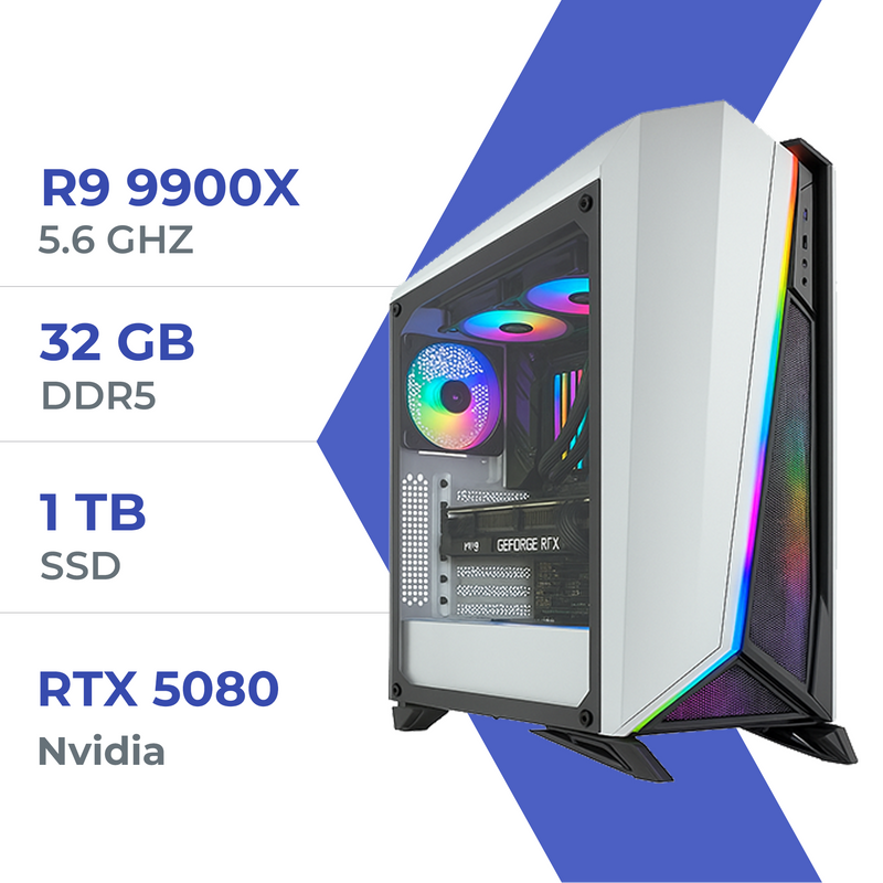 PC Gamer Techspace R9 9900X /1TB SSD/32GB/RTX 5080