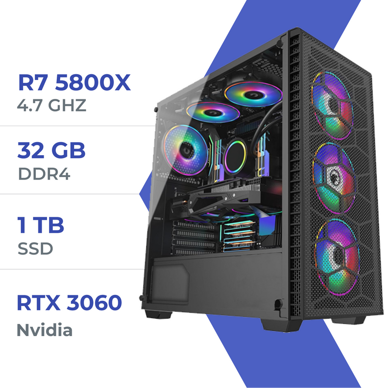 PC Gamer Techspace Ryzen 7 5800X/1TB SSD/32GB/RTX 3060