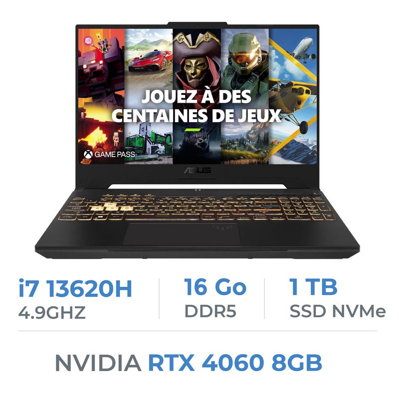 ASUS TUF Gaming F15 TUF507VV Intel Core i7 13620H/16GB/1TB SSD/RTX4060 8GB/15.6'' 144Hz Prix Maroc