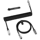 ATTACK SHARK C01 Pro Câble spiralé USB C (Black) Maroc