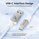 ATTACK SHARK C01 Pro Câble spiralé USB C (white) Casa