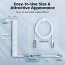 ATTACK SHARK C01 Pro Câble spiralé USB C (white) Casablanca