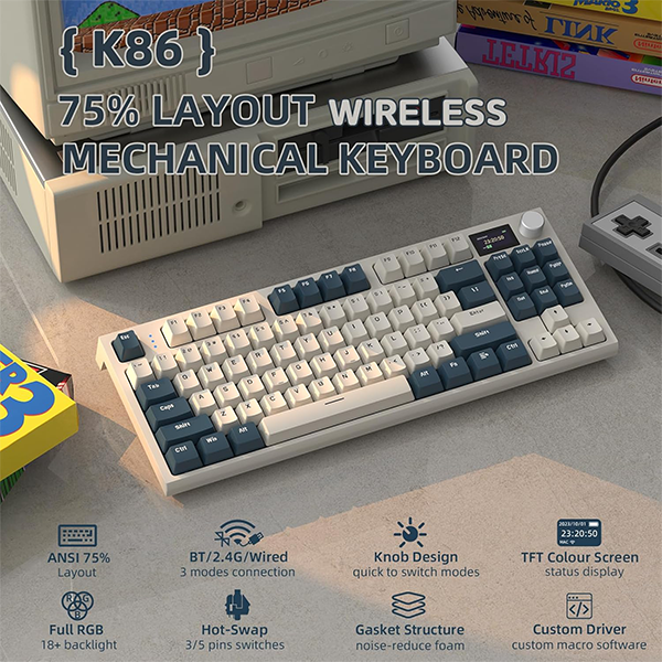 ATTACK SHARK K86 Timing machine (Blue Whale Switch) Maroc