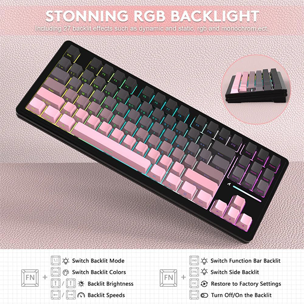 ATTACK SHARK M87Pro V2 Blackberry (White jade Switch) Casa