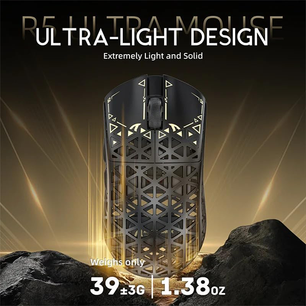 ATTACK SHARK R5 Ultra Black | Souris Gamer Maroc - Techspace.ma