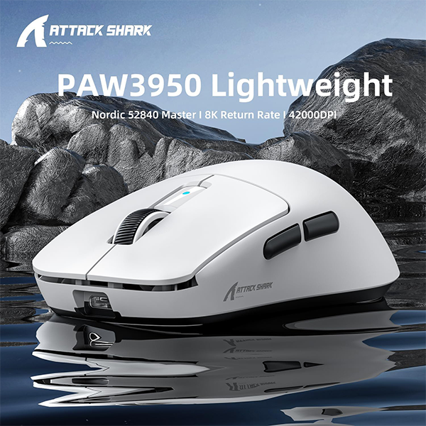 ATTACK SHARK R6 White Casa