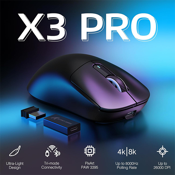ATTACK SHARK X3 Pro (Black) Casablanca