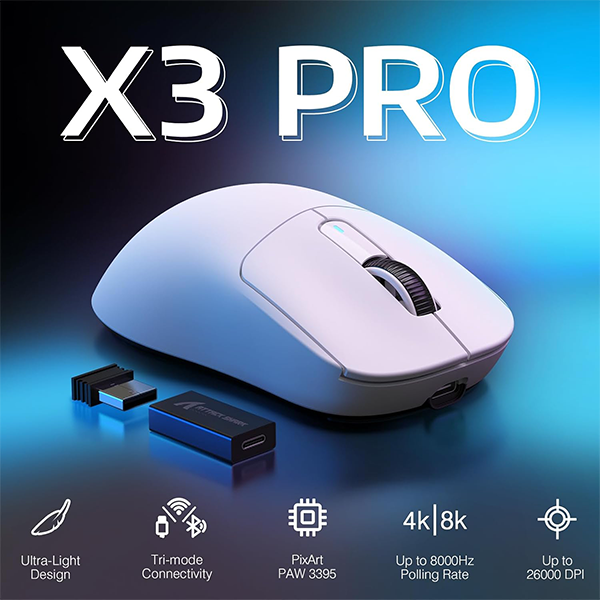 ATTACK SHARK X3 Pro (White) Casablanca