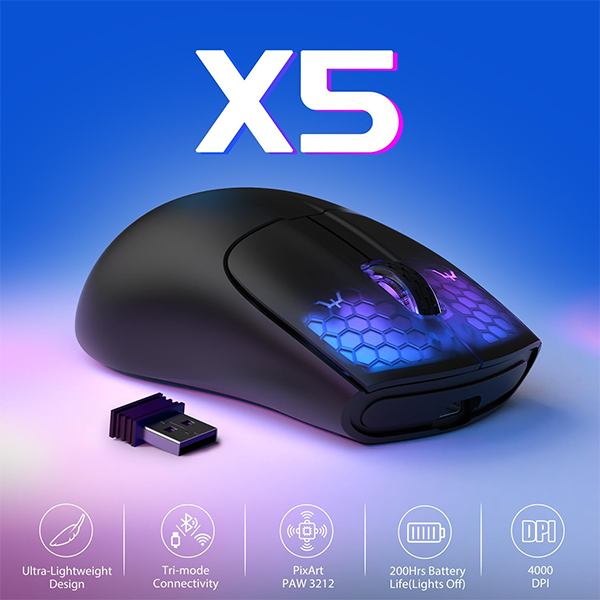 ATTACK SHARK X5 (Black) Casablanca