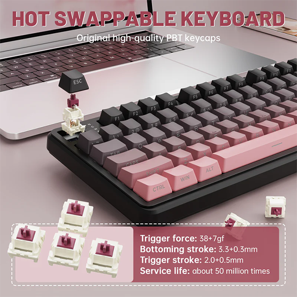 ATTACK SHARK X98Pro Blackberry (Blueberry Switch) Casa