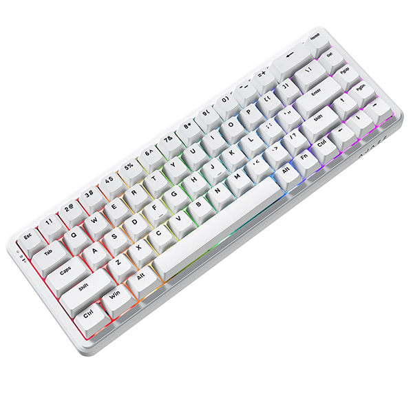 Ajazz ak680 max wireless White 8+1k Casa