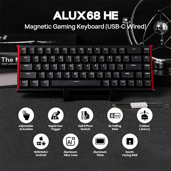 Ajazz alux68 plus Black (Magnetic Switch) Casablanca