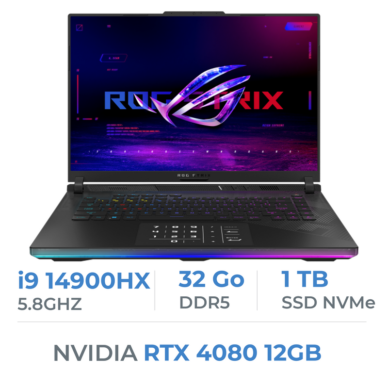 Asus ROG Strix SCAR 16 G634 (2024) i9 14900HX/32GB DDR5/1TB SSD/RTX4080/16″ Prix Maroc