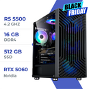 PC Gamer Techspace Ryzen 5 5500/512GB SSD/16GB/RTX 5060