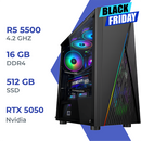 PC Gamer Techspace Ryzen 5 5500/512GB SSD/16GB/RTX 5050