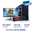 Setup Complet Techspace Ryzen 5 3600/512 GB SSD/16GB/RTX 5050