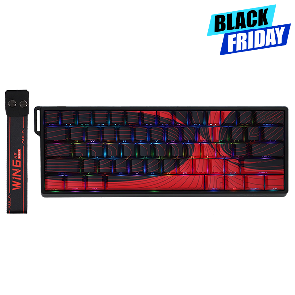 AULA WIN60 HE MAX Red Topographic (Magnetic Switch)