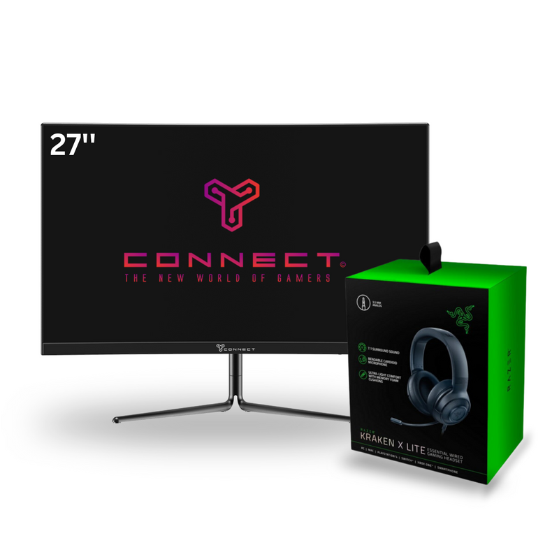 Connect 27C1G 27" 165Hz + Razer Kraken X Lite