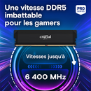 Crucial Pro DDR5 OC 32Go (2 x 16 Go) 6000 MHz CL36 Casablanca