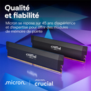 Crucial Pro DDR5 OC 64 Go (2x32 Go) 6000 MHz CL40 Casablanca