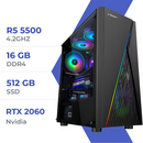 PC Gamer Techspace Ryzen 5 5500/512GB SSD/16GB/RTX 2060