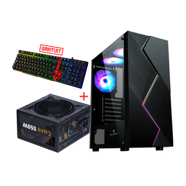 CONNECT BOLT ARGB + CONNECT PSU 550W + Clavier Energy Sistem ESG K2 GIFT