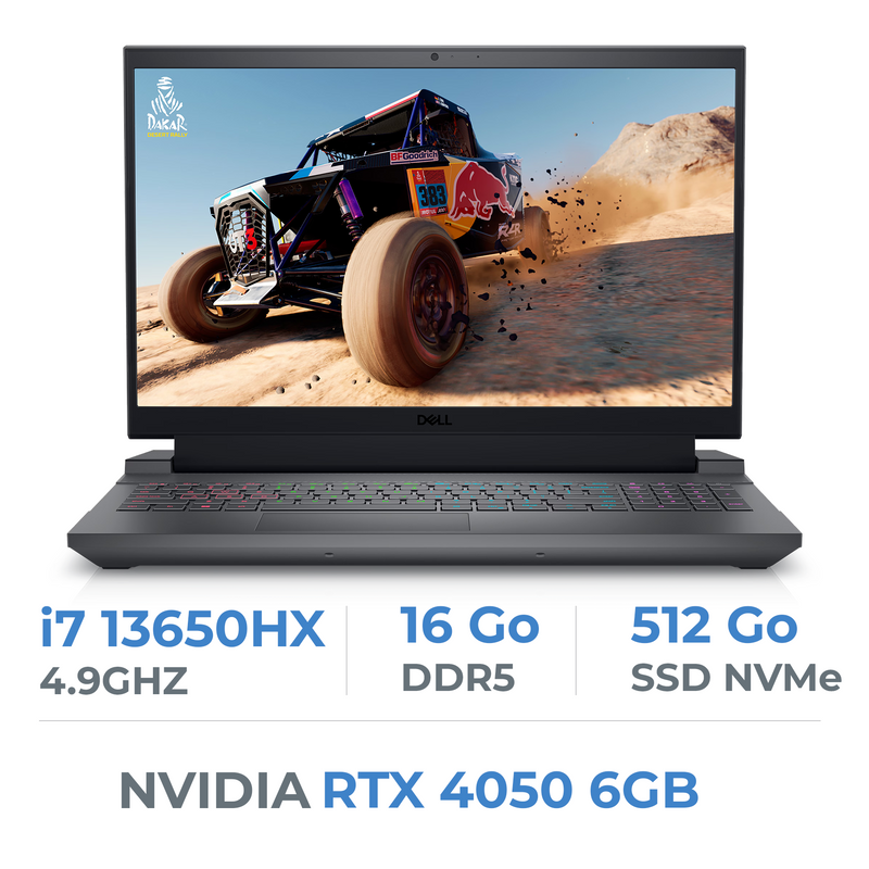 Dell G15 5530 i7-13650HX/16GB/512GB SSD/RTX4050 6GB/15.6" 120Hz maroc prix