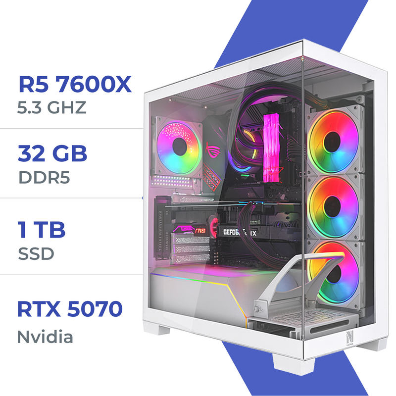 PC Gamer Techspace R5 7600X/1TB SSD/32GB/RTX 5070