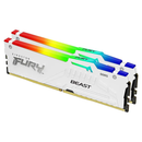Kingston FURY Beast RGB 64 Go (2 x 32 Go) DDR5 6000 MHz CL30 Blanc Prix Maroc
