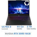 Lenovo Legion Pro 7 16IAX10H Ultra 9 275HX/64GB DDR5/2TB SSD/RTX 5080 16G/16" WQXGA 240Hz Noir Prix Maroc