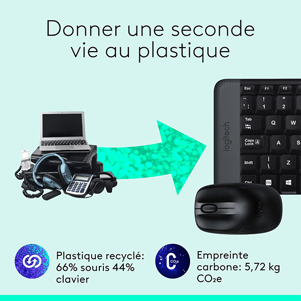 Logitech Combo MK220 Sans-fil (EN-AR) Maroc