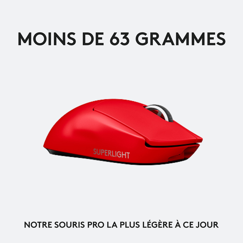 Logitech G Wireless Gaming Pro X Superlight (Red) Maroc Prix