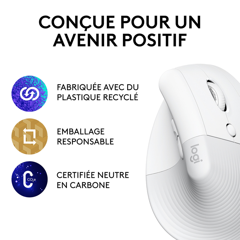 Logitech Lift (White) Prix Maroc