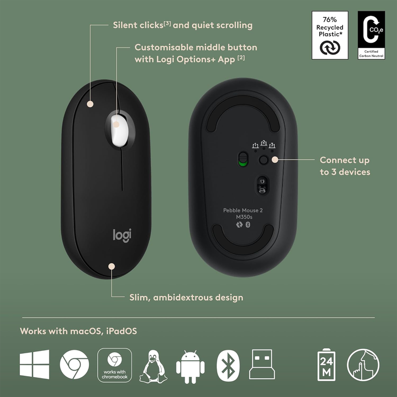 Logitech Pebble 2 Combo (Noir) Maroc