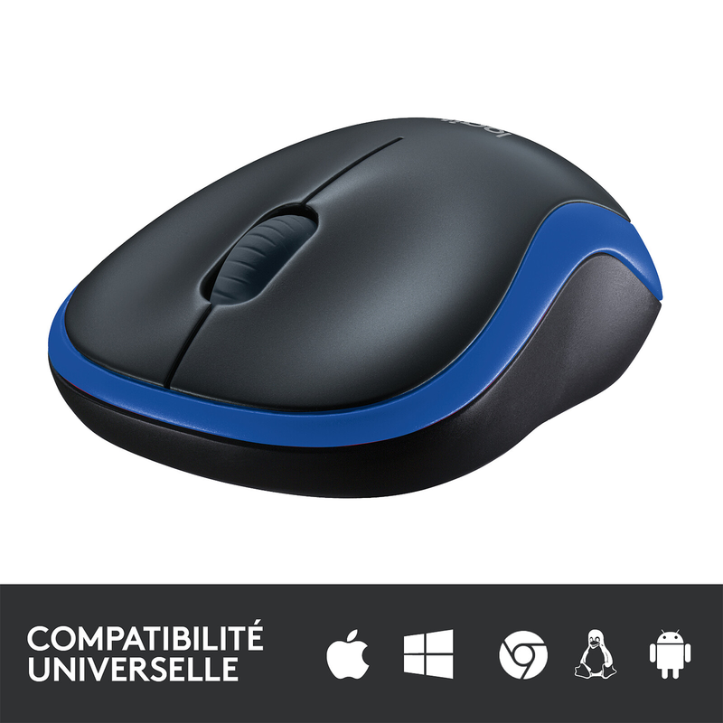 Logitech Wireless Mouse M185 (Blue) Maroc Prix