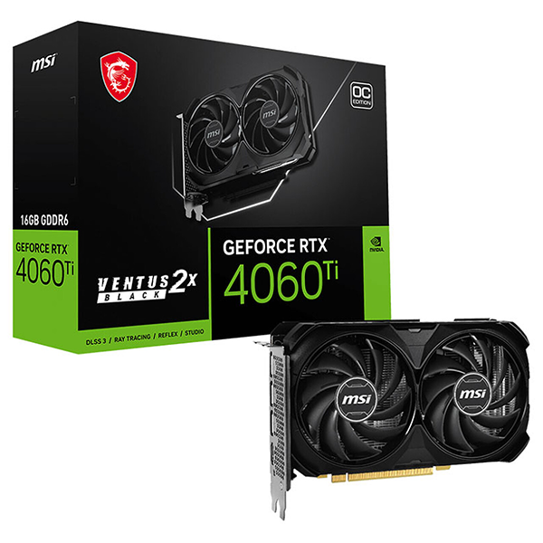 MSI GeForce RTX 4060 Ti VENTUS 2X OC BLACK 16GB GDDR6 Maroc