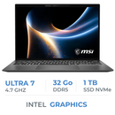 MSI Prestige 13 AI+ A3MG-003MA/Intel Ultra 7 355/32GB DDR5/1TB SSD/13.3" 2.8K OLED/Platinum Gray Prix Maroc