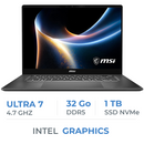 MSI Prestige 16 AI+ C3MG-014MA/Intel Ultra 7 355/32GB DDR5/1TB SSD/16" 2.8K OLED/Platinum Gray Prix Maroc