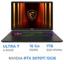 MSI Vector 16 HX AI A2XWHG-087FR Ultra 7 Prix Maroc