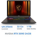 MSI Vector 16 HX AI A2XWJG-494FR Ultra 9 275HX/32GB DDR5/1TB SSD/RTX 5090 24GB/16" QHD+ 240Hz/Cosmos Gray Prix Maroc
